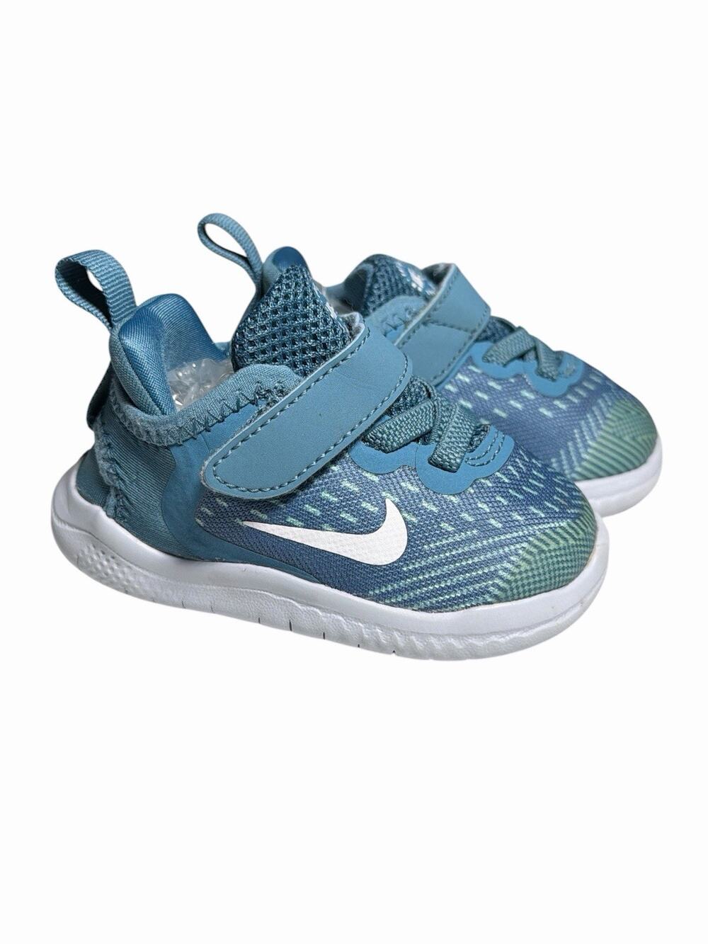 Nike Free Run Blue Toddler Infant Walking Sneakers Shoes Childrens Size 4C